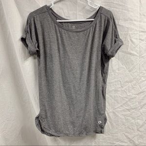 GapFit Breathe Roll Sleeve T-shirt Grey